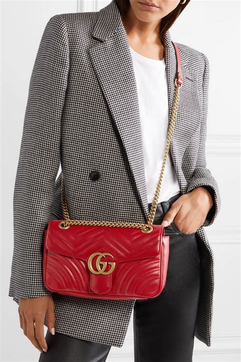 Gucci red marmont bag small